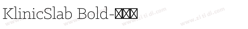 KlinicSlab Bold字体转换